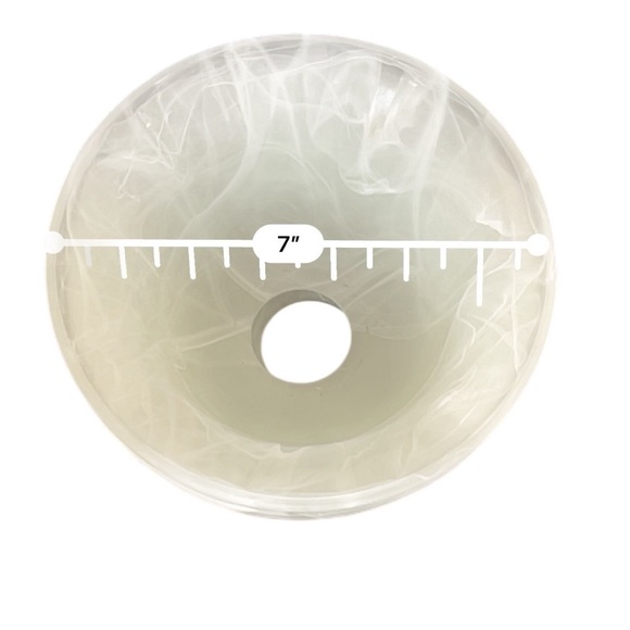 Ceiling Fan Glass Lamp Shade Large fit 1.5” Frosted Glass White Swirls - Picture 7 of 7